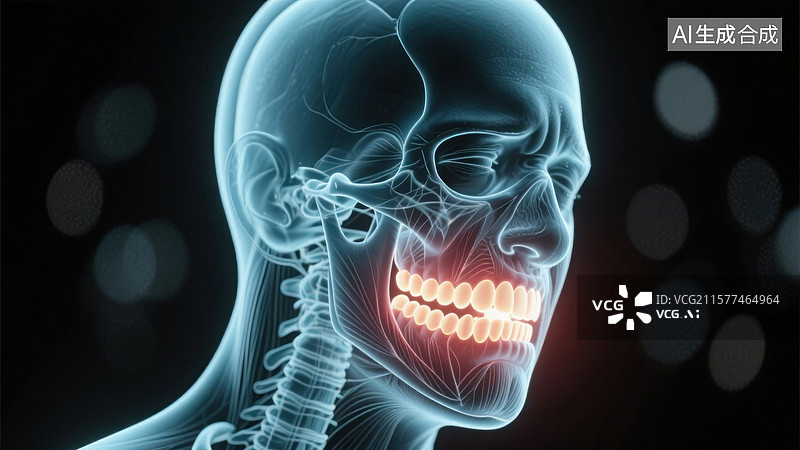 【AI数字艺术】口腔健康的警示牙痛难忍的痛苦图片素材