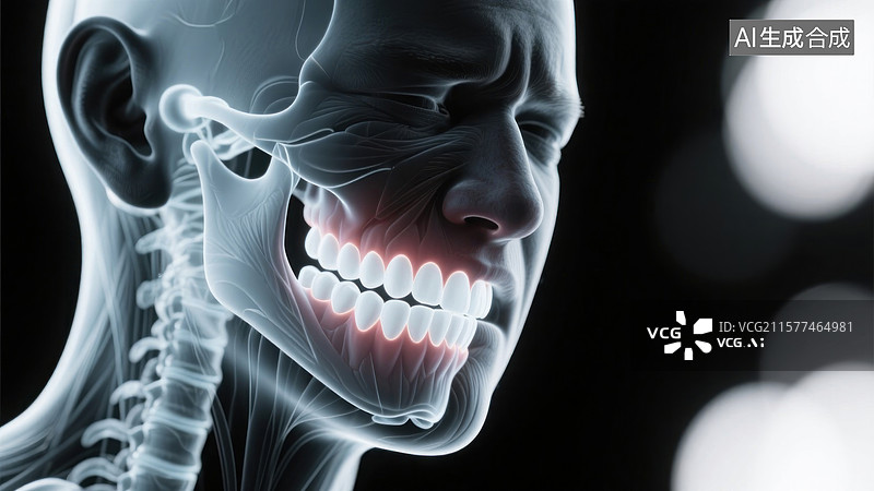 【AI数字艺术】口腔健康的警示牙痛难忍的痛苦图片素材
