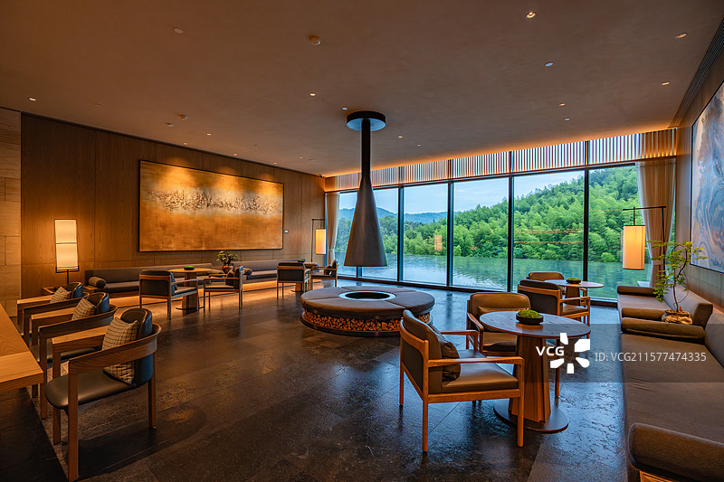 度假村酒店大堂公共区域舒适环境空间图片素材