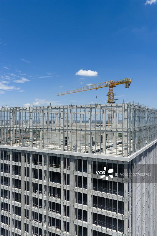 河南周口 文昌大道 停工建筑 停工工地 烂尾楼图片素材