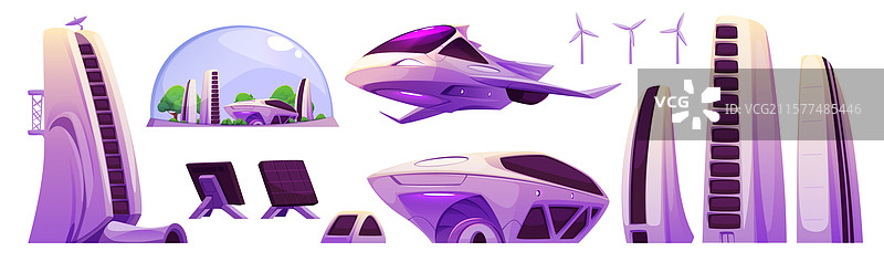 未来的太空站场景图片素材