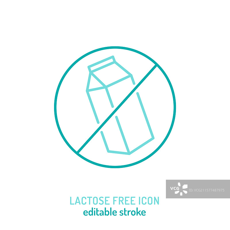无乳糖标签，极简线条风格图片素材