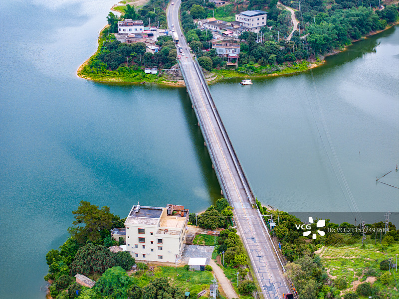 广西钦州市灵山县灵东水库灵东大桥风光图片素材