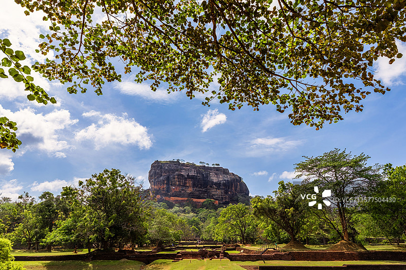 斯里兰卡狮子岩的壮丽景色（夏天）图片素材
