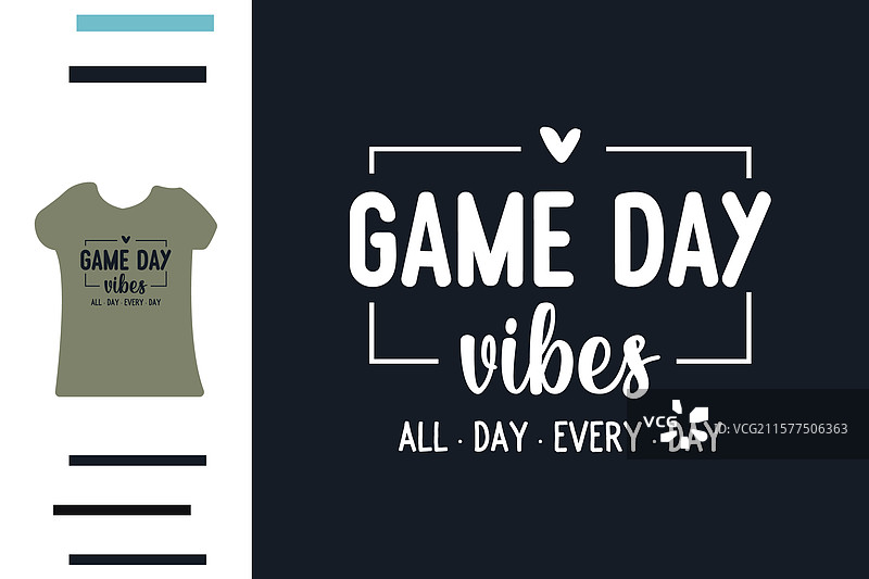 比赛日氛围T恤设计图片素材