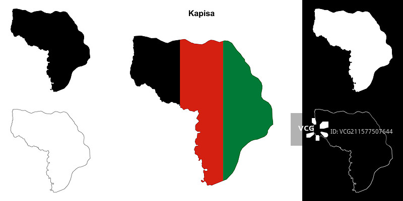 卡皮萨轮廓地图图片素材