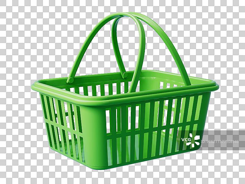 元素插画购物篮三维渲染图片素材