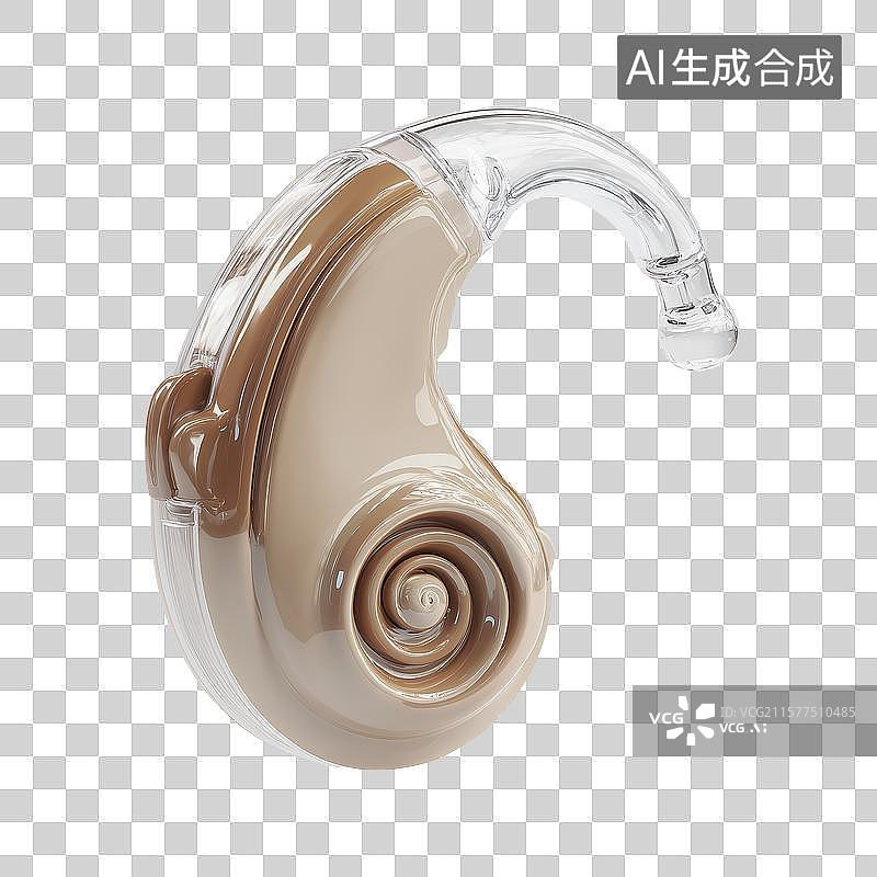 【AI数字艺术】人工耳蜗三维模型图片素材