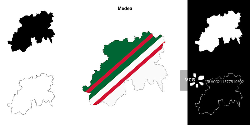 美狄亚轮廓地图图片素材