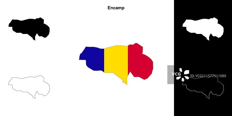 营地轮廓地图图片素材