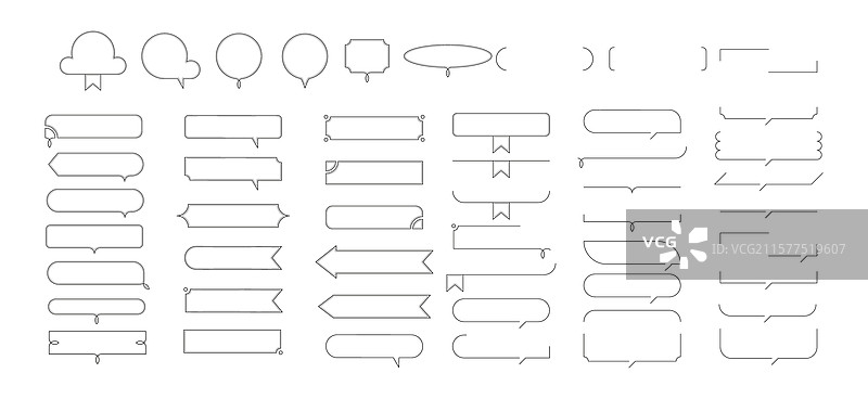 一组简单的框架，它是一个线框。图片素材