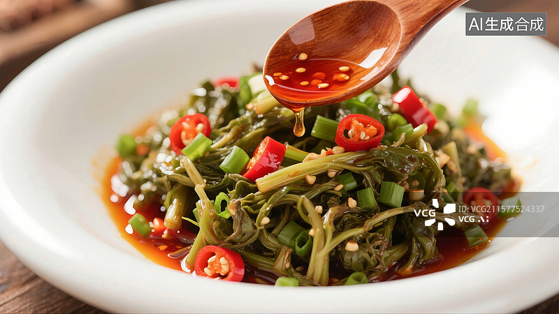 【AI数字艺术】凉拌野菜图片素材