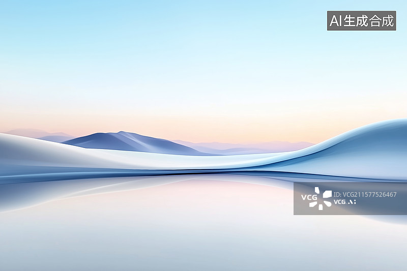 【AI数字艺术】山水景观 科技商务背景图片素材