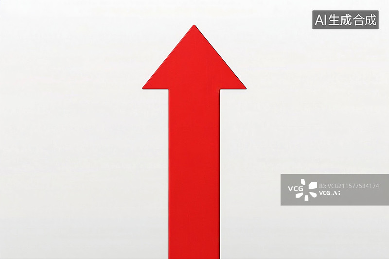 【AI数字艺术】向上的红色箭头图片素材