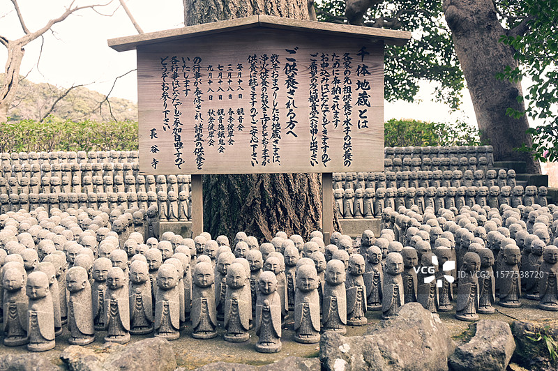 日本镰仓长谷寺的春天图片素材