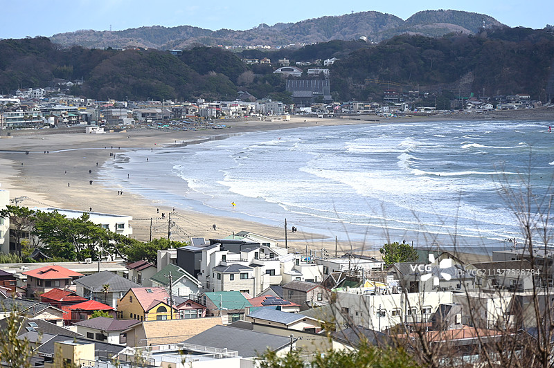 日本镰仓长谷寺的春天图片素材