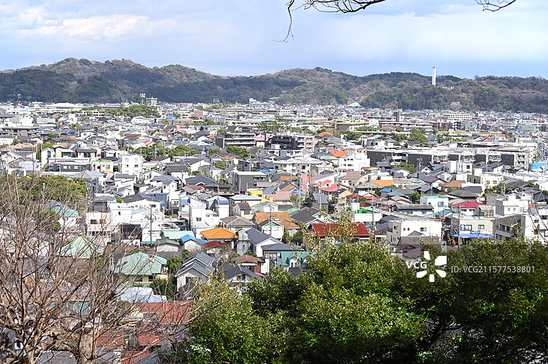 日本镰仓长谷寺的春天图片素材