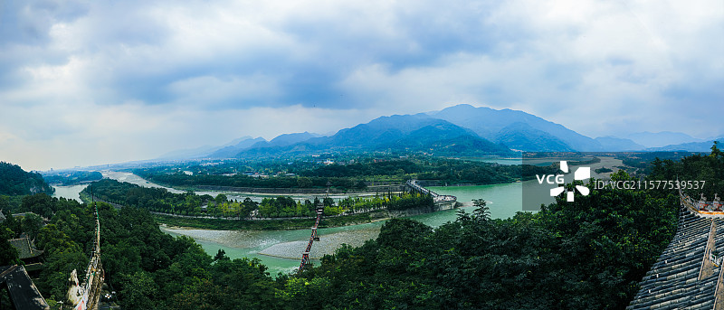 青城山都江堰风景区全景图图片素材
