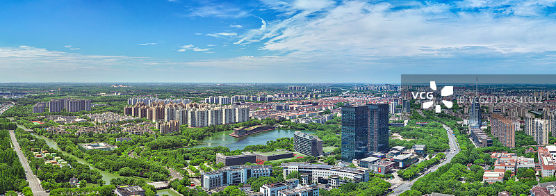 青浦城区航拍图片素材