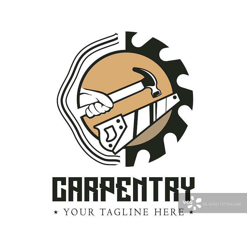 木匠标志设计模板图片素材