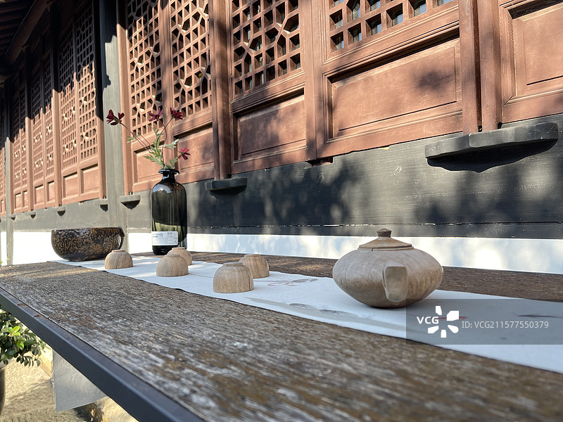 安静的茶室摆设图片素材