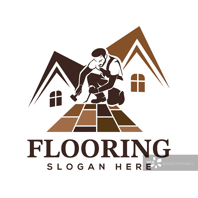 地板logo设计模板 地板维修工图片素材