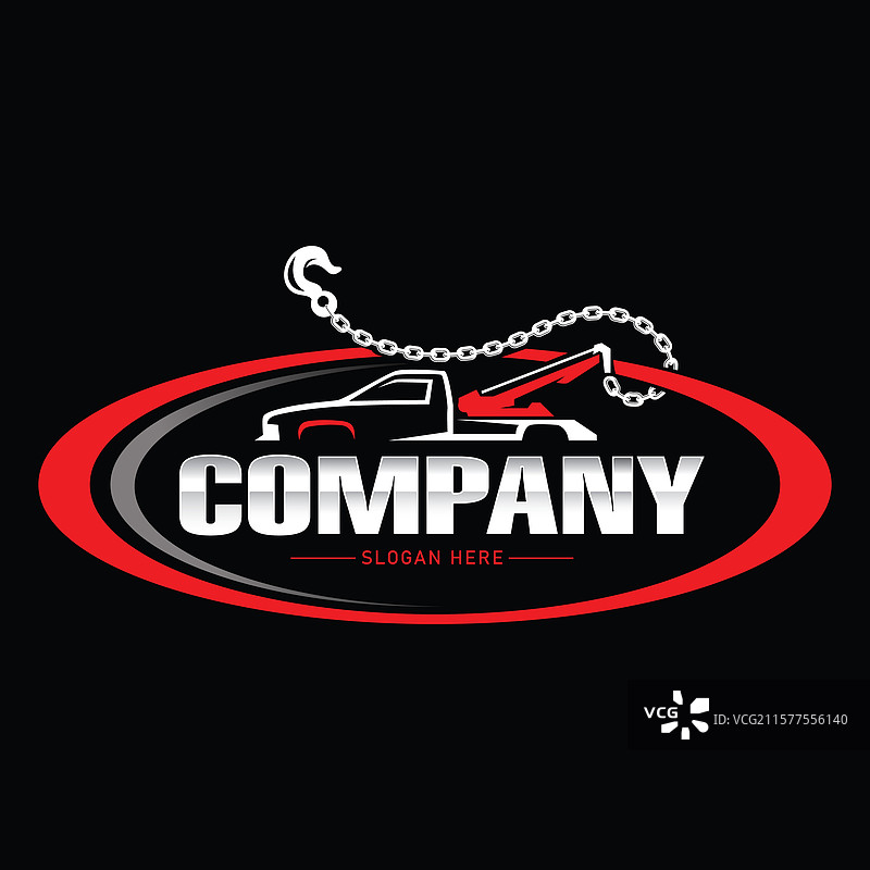 拖车和维修标志设计模板 拖车汽车图片素材