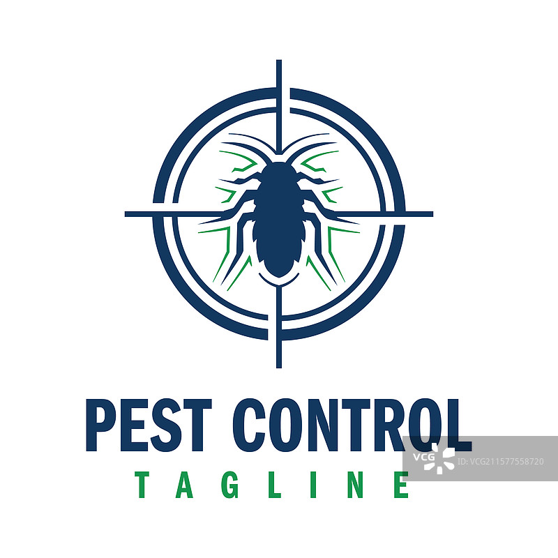 害虫控制标志设计模板 杀虫剂标志图片素材