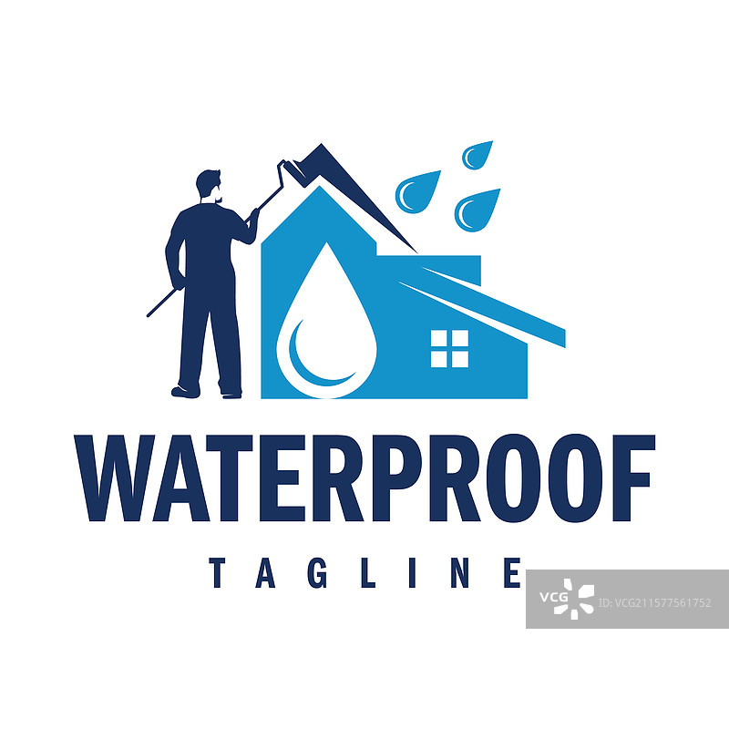 房屋防水标志设计模板图片素材