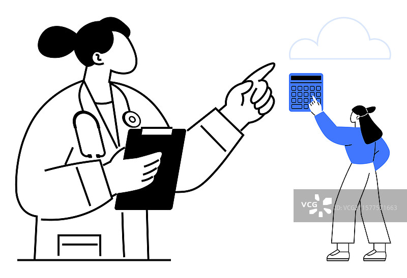 医疗专业人士在咨询用户图片素材