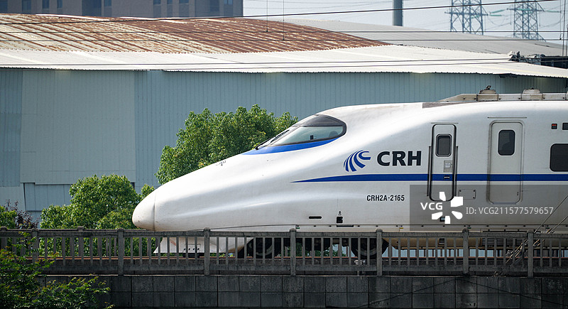 高铁列车和谐号抓拍图片素材