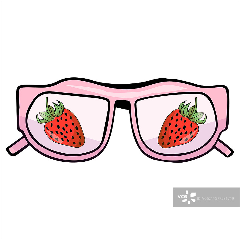 手绘彩色太阳镜图片素材