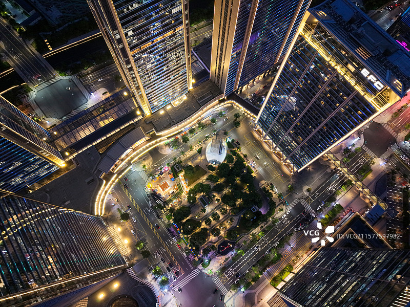 EFC欧美金融城中央公园 efc欧美金融城中央公园和EFCLIVE欧美广场夜景图片素材