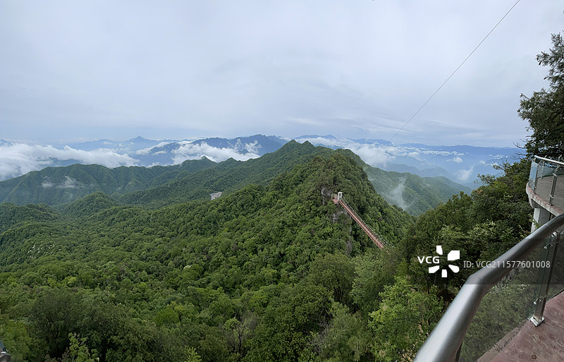 陕西岚皋县南宫山俯瞰江山如画图片素材