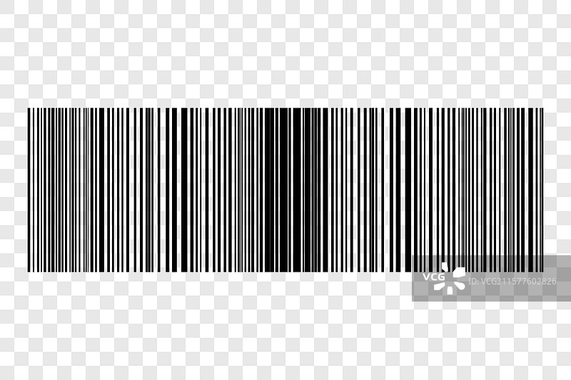 白色背景上孤立的条形码代码条纹图片素材