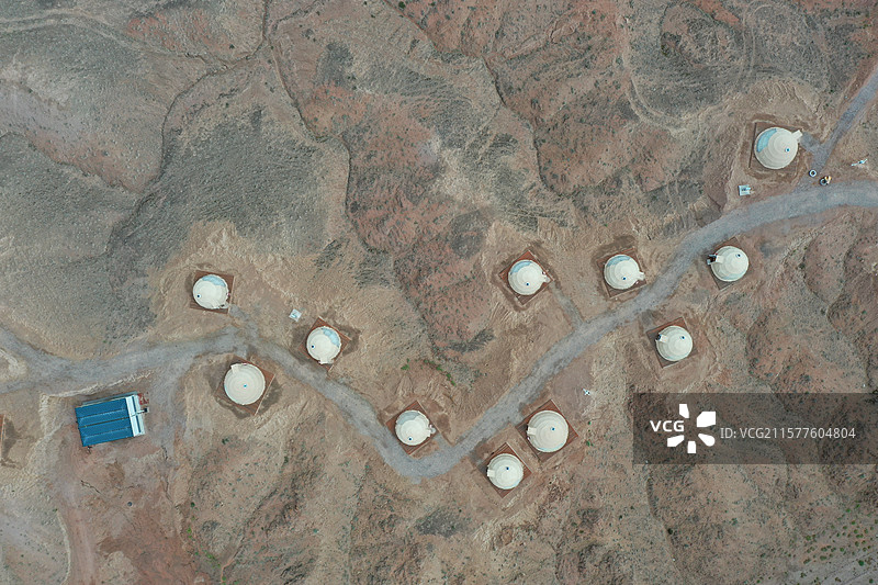 航拍甘肃金昌火星基地无人区图片素材