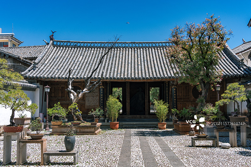 云南的大理剑川古城昭忠祠图片素材