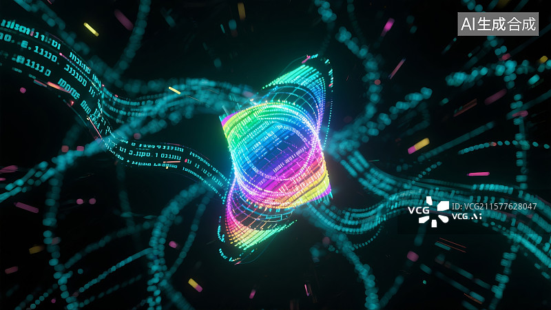 【AI数字艺术】人工智能，机器人，物联网，大数据，网络空间图片素材