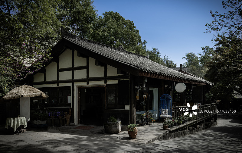 成都始于汉代的千年古镇——五凤溪风光图片素材