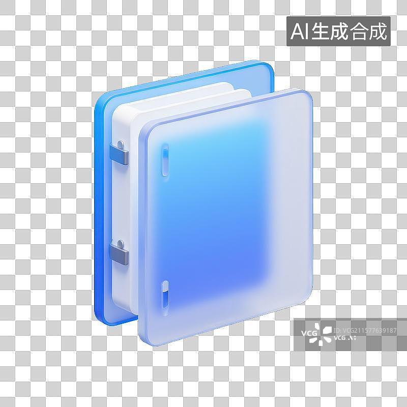 【AI数字艺术】简约透明文件夹图片素材