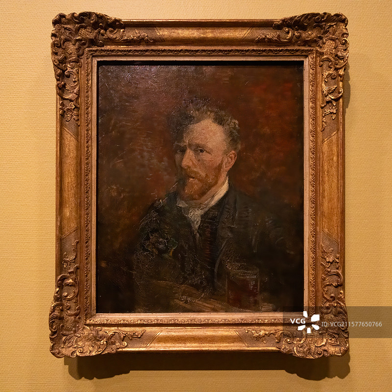 梵高的自画像（收藏于荷兰阿姆斯特丹梵高博物馆）图片素材