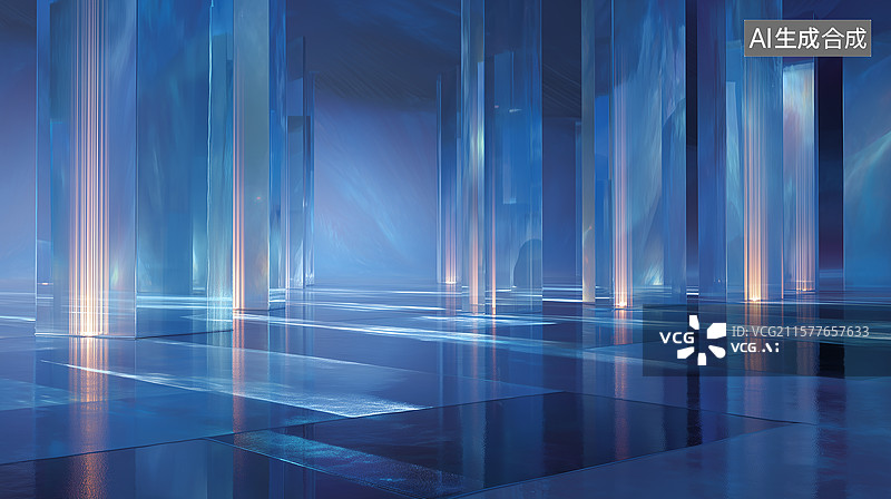 【AI数字艺术】数字抽象舞台艺术图片素材