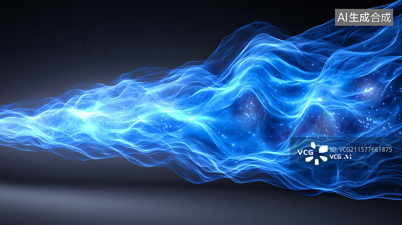 【AI数字艺术】等离子喷流带图片素材