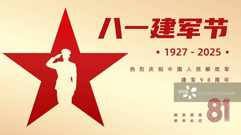 建军节展板模版图片素材