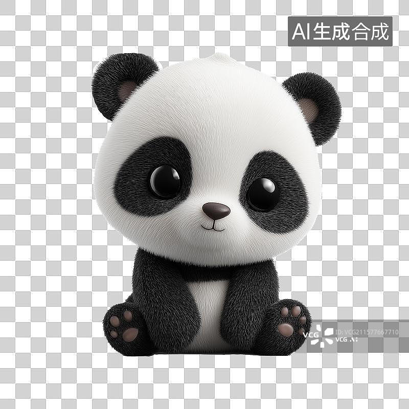 【AI数字艺术】可爱的卡通熊猫图片素材