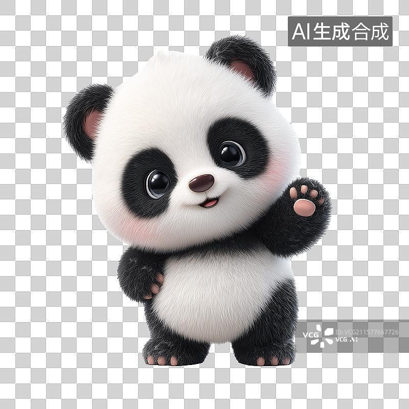 【AI数字艺术】可爱的卡通熊猫图片素材