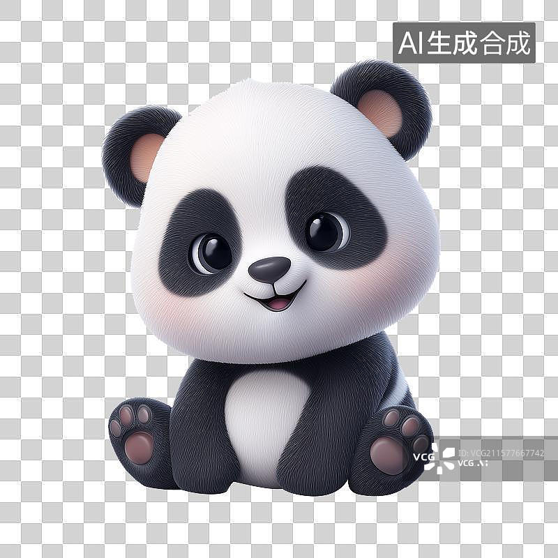 【AI数字艺术】可爱的卡通熊猫图片素材