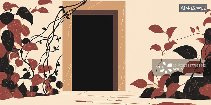 【AI数字艺术】门故事插图场景插画图片素材