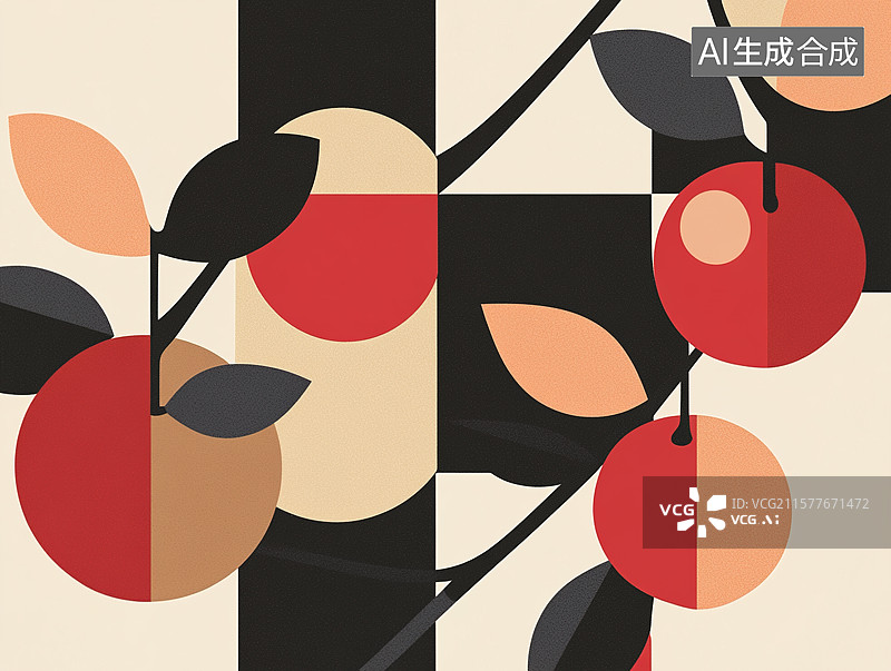 【AI数字艺术】果树故事插图场景插画图片素材