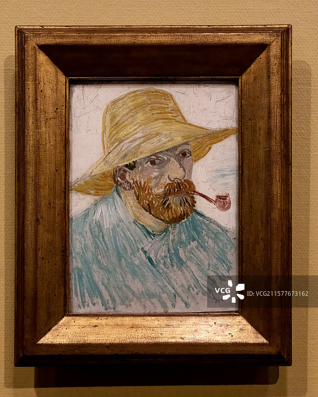 梵高的自画像（收藏于荷兰阿姆斯特丹梵高博物馆）图片素材